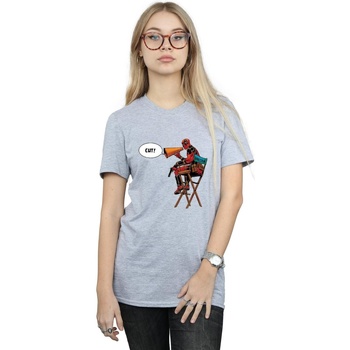 Vêtements Femme T-shirts manches longues Marvel Deadpool Director's Chair Gris