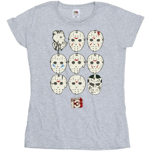 Vêtements Femme T-shirts manches longues Friday The 13Th Jason Masks Gris