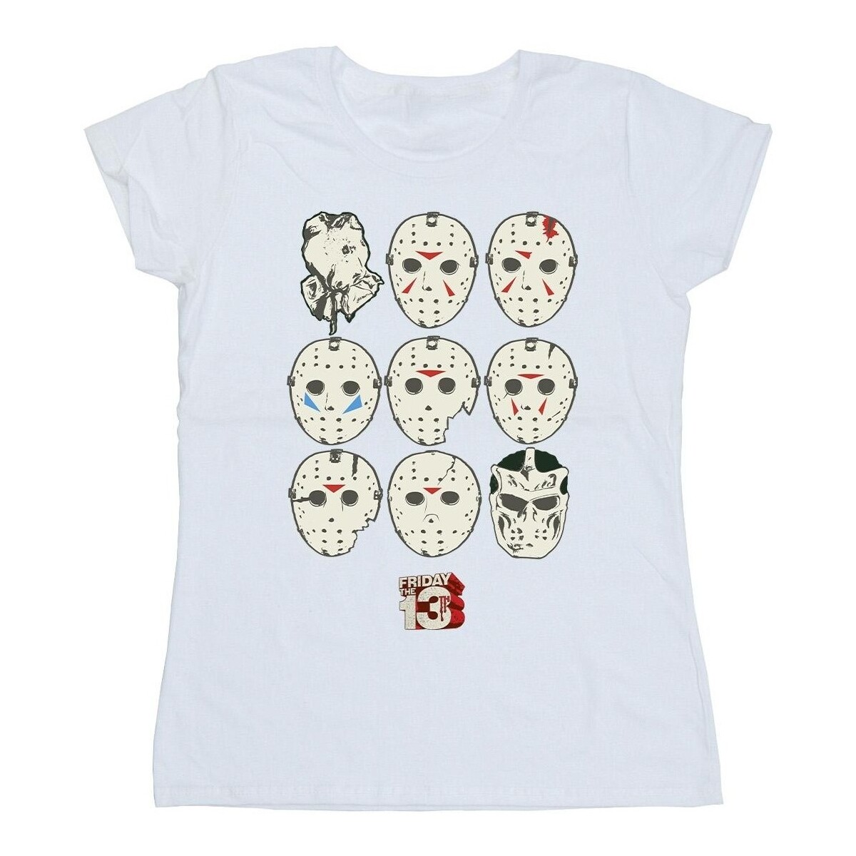 Vêtements Femme T-shirts manches longues Friday The 13Th Jason Masks Blanc