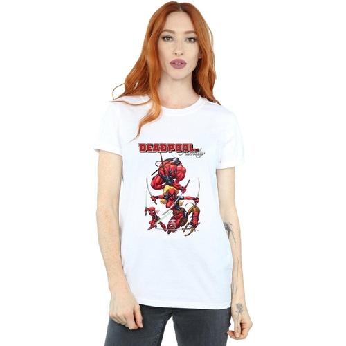 Vêtements Femme T-shirts manches longues Marvel Deadpool Family Blanc
