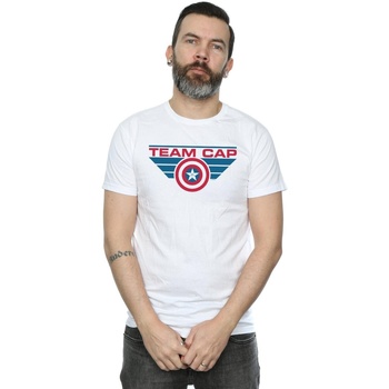 Vêtements Homme T-shirts manches longues Marvel Captain America Civil War Team Cap Blanc
