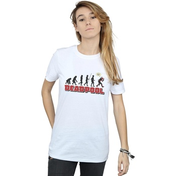 Vêtements Femme T-shirts manches longues Marvel Deadpool Evolution Blanc