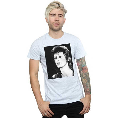 Vêtements Homme T-shirts manches longues David Bowie Ziggy Looking Gris