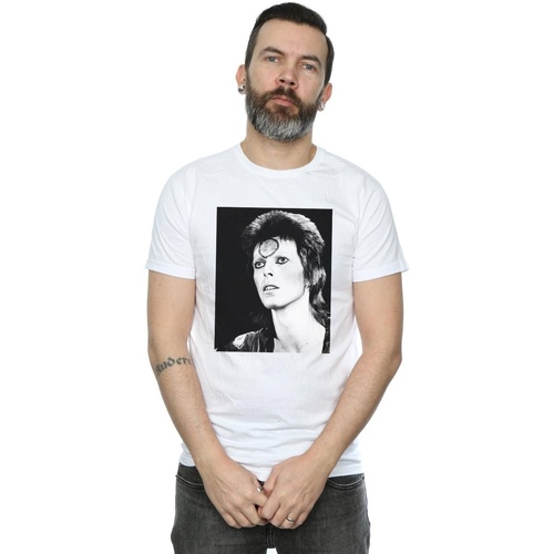 Vêtements Homme T-shirts manches longues David Bowie Ziggy Looking Blanc