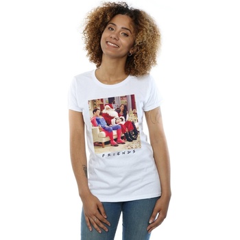 Vêtements Femme T-shirts manches longues Friends Superman And Santa Blanc