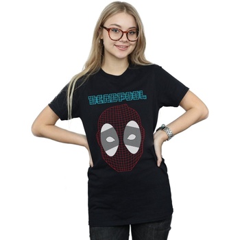 Vêtements Femme T-shirts manches longues Marvel Deadpool Mesh Head Noir