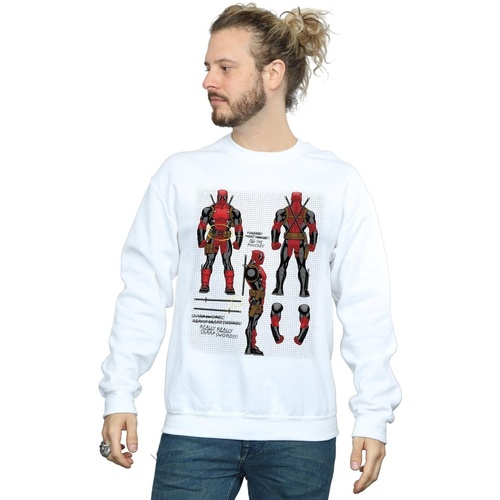 Vêtements Homme Sweats Marvel Deadpool Action Figure Plans Blanc