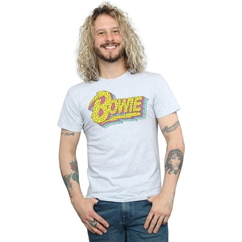 Vêtements Homme T-shirts manches longues David Bowie Moonlight 90s Logo Gris