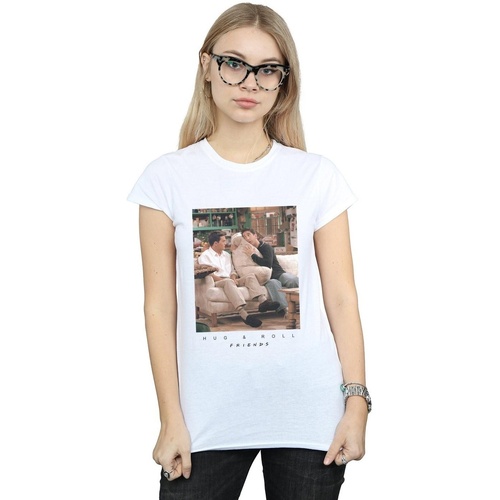 Vêtements Femme T-shirts manches longues Friends Hug And Roll Blanc