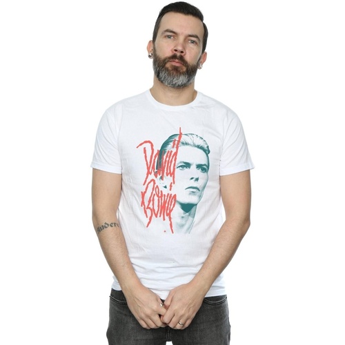 Vêtements Homme T-shirts manches longues David Bowie Mono Stare Blanc