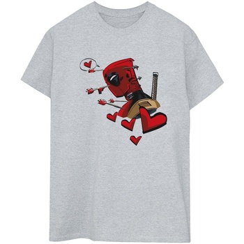 Vêtements Femme T-shirts manches longues Marvel Deadpool Love Arrow Gris