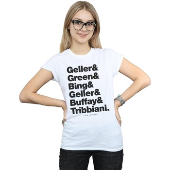 Vêtements Femme T-shirts manches longues Friends Surnames Text Blanc
