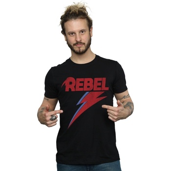 Vêtements Homme T-shirts manches longues David Bowie Distressed Rebel Noir