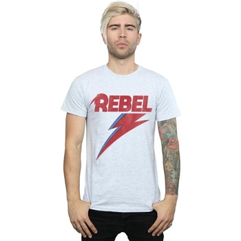 Vêtements Homme T-shirts manches longues David Bowie Distressed Rebel Gris