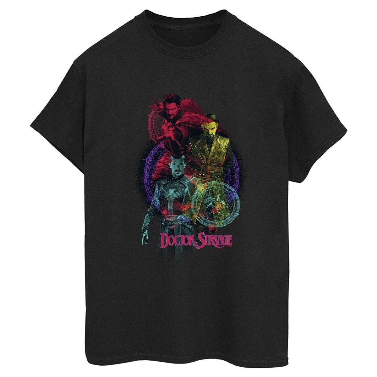 Vêtements Femme T-shirts manches longues Marvel Doctor Strange Rainbow Noir