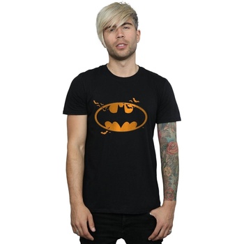 Vêtements Homme T-shirts manches longues Dc Comics Batman Halloween Logo Noir