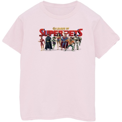 Vêtements Femme T-shirts manches longues Dc Comics DC League Of Super-Pets Group Logo Rouge