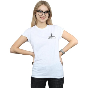 Vêtements Femme T-shirts manches longues Friends Fountain Breast Print Blanc