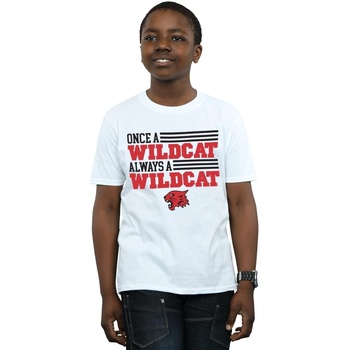 Vêtements Garçon T-shirts manches courtes Disney High School Musical The Musical Once A Wildcat Blanc