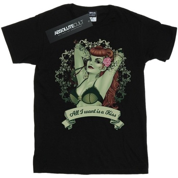 Vêtements Garçon T-shirts manches courtes Dc Comics Poison Ivy All I want Is A Kiss Noir