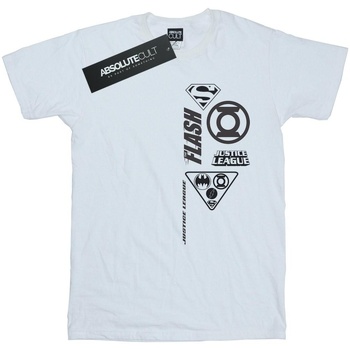 Vêtements Garçon T-shirts manches courtes Dc Comics Justice League Chest Icons Blanc