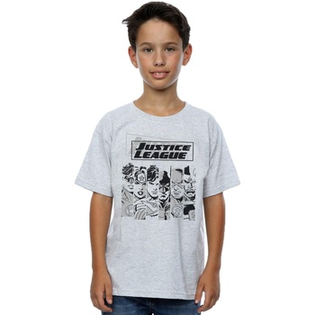 Vêtements Garçon T-shirts manches courtes Dc Comics Justice League Stripes Gris