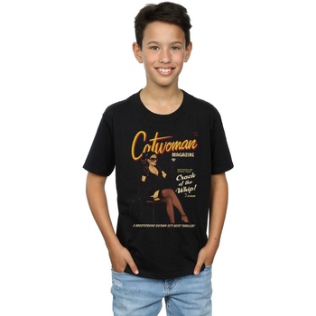Vêtements Garçon T-shirts manches courtes Dc Comics Catwoman Bombshell Cover Noir