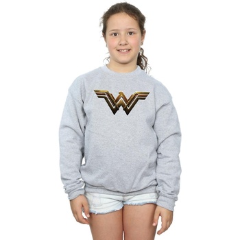 Vêtements Fille Sweats Dc Comics Justice League Movie Wonder Woman Emblem Gris