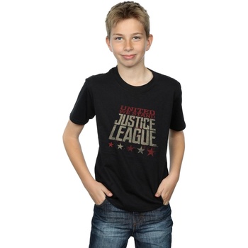 Vêtements Garçon T-shirts manches courtes Dc Comics Justice League Movie United We Stand Noir