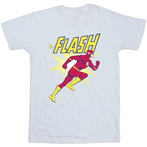 Vêtements Homme T-shirts manches longues Dc Comics The Flash Running Blanc