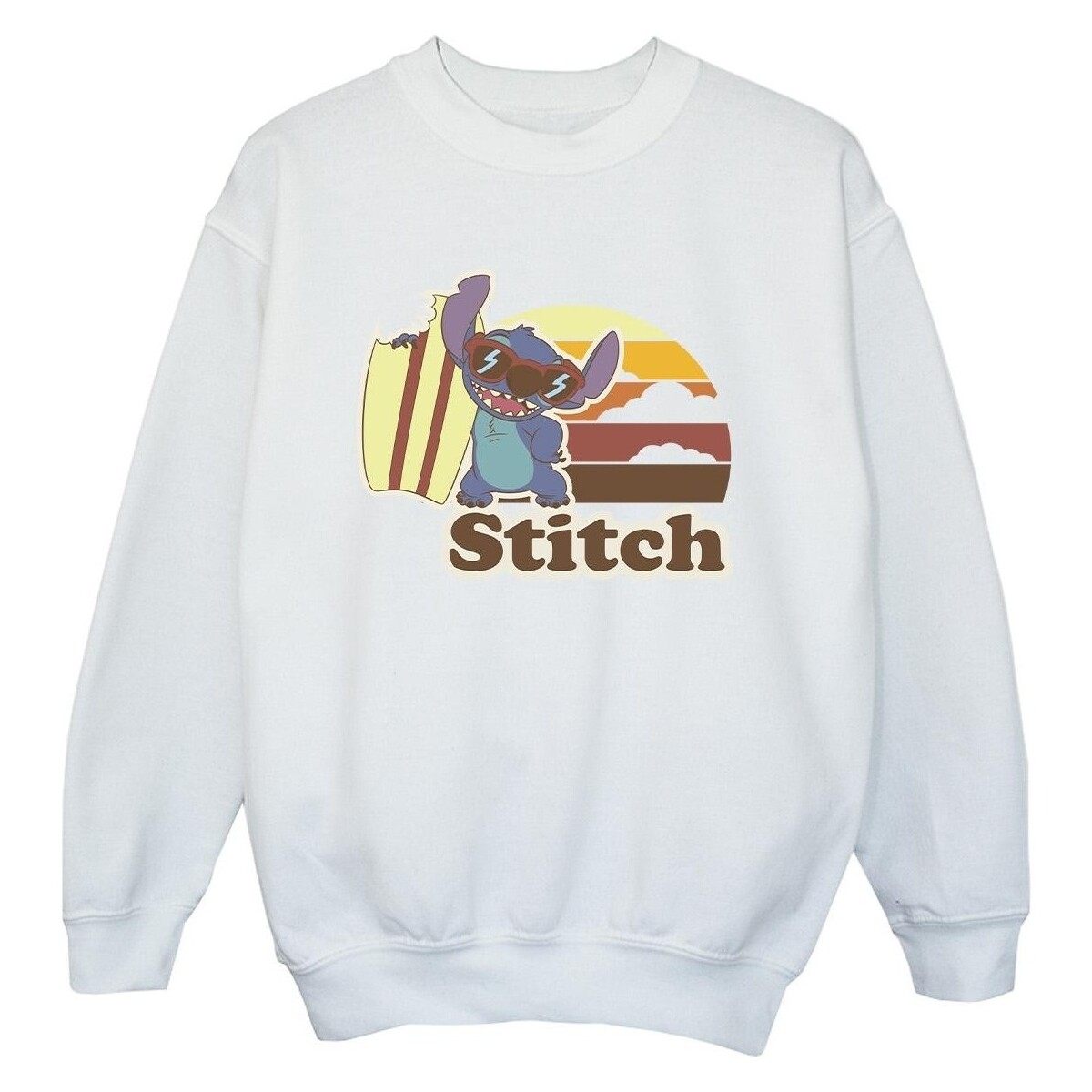 Vêtements Garçon Sweats Disney Lilo And Stitch Bitten Surfboard Blanc