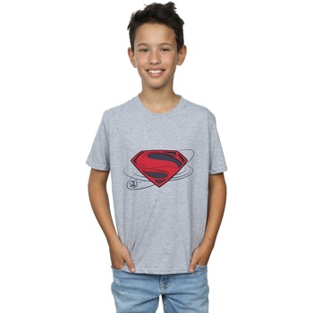 Vêtements Garçon T-shirts manches courtes Dc Comics Justice League Movie Superman Logo Gris