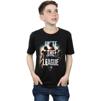 Vêtements Garçon T-shirts manches courtes Dc Comics Justice League Movie Unite The League Noir