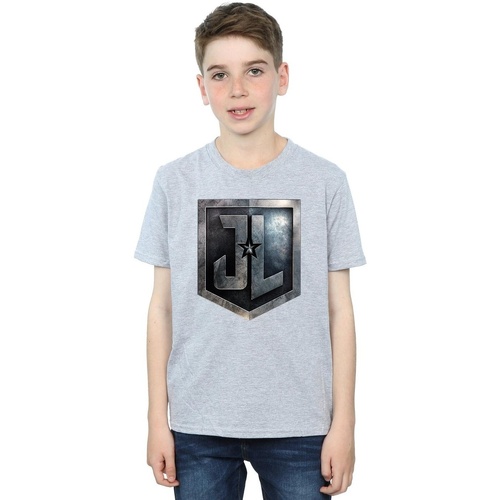 Vêtements Garçon T-shirts manches courtes Dc Comics Justice League Movie Shield Gris