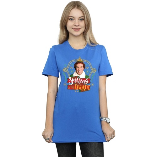 Vêtements Femme T-shirts manches longues Elf Buddy Smiling Bleu