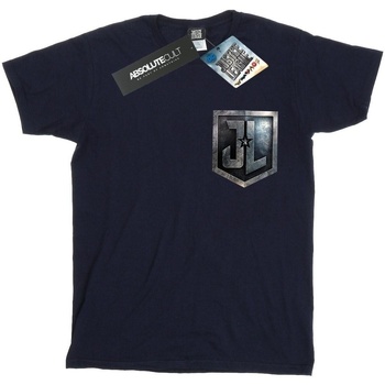 Vêtements Garçon T-shirts manches courtes Dc Comics Justice League Movie Shield Faux Pocket Bleu