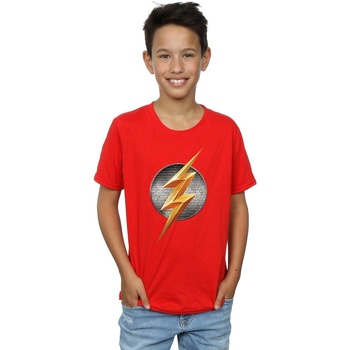 Vêtements Garçon T-shirts manches courtes Dc Comics Justice League Movie Flash Emblem Rouge
