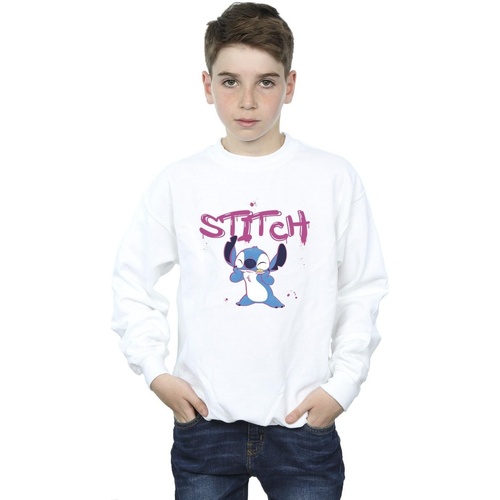 Vêtements Garçon Sweats Disney Lilo And Stitch Graffiti Blanc