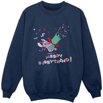 Vêtements Garçon Sweats Disney Lilo And Stitch Angel Merry Everything Bleu