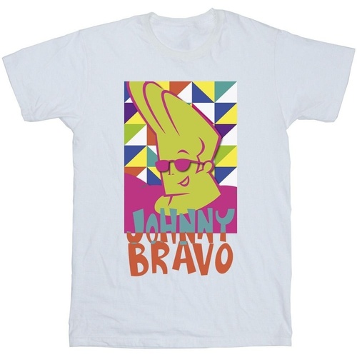 Vêtements Garçon T-shirts manches courtes Johnny Bravo Multi Triangles Pop Art Blanc