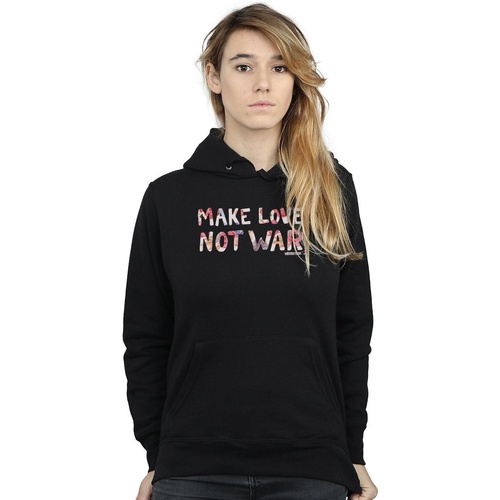 Vêtements Femme Sweats Woodstock Make Love Not War Floral Noir