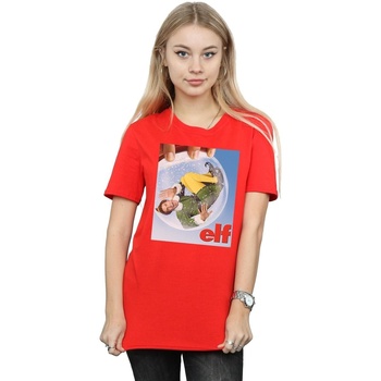 Vêtements Femme T-shirts manches longues Elf Snow Globe Poster Rouge