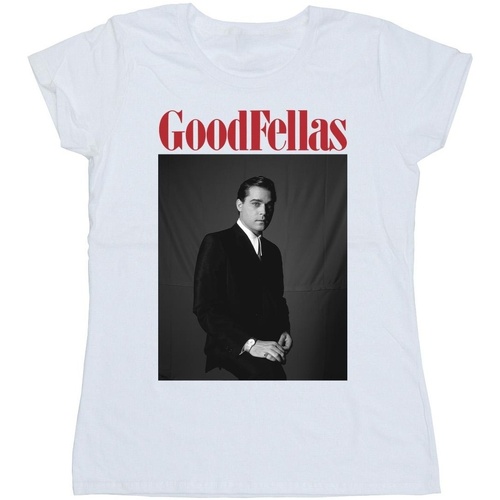 Vêtements Femme T-shirts manches longues Goodfellas Black And White Character Blanc