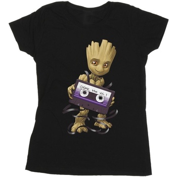 Vêtements Femme T-shirts manches longues Marvel Guardians Of The Galaxy Groot Cosmic Tape Noir
