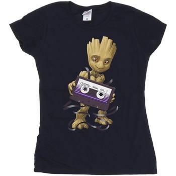 Vêtements Femme T-shirts manches longues Marvel Guardians Of The Galaxy Groot Cosmic Tape Bleu