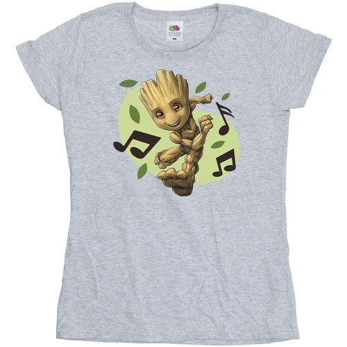 Vêtements Femme T-shirts manches longues Marvel Guardians Of The Galaxy Groot Musical Notes Gris
