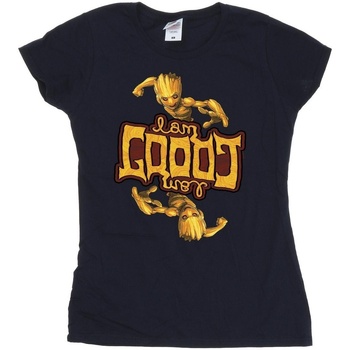 Vêtements Femme T-shirts manches longues Marvel Guardians Of The Galaxy Groot Inverted Grain Bleu