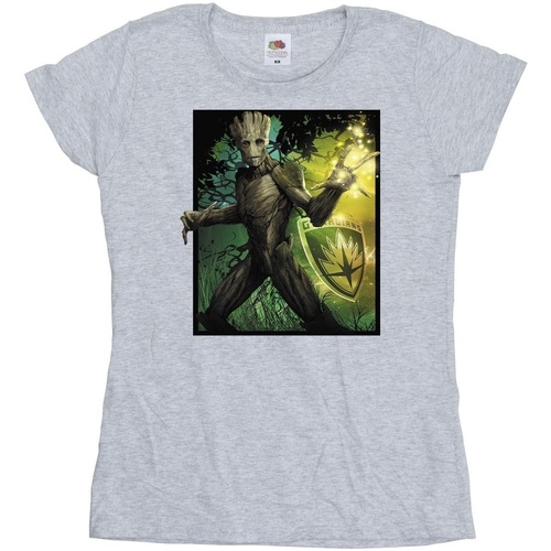Vêtements Femme T-shirts manches longues Marvel Iron Man Activate Groot Forest Energy Gris