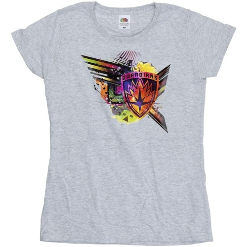 Vêtements Femme T-shirts manches longues Marvel Guardians Of The Galaxy Abstract Shield Chest Gris