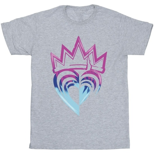 Vêtements Homme T-shirts manches longues Disney Descendants Pink Crown Gris